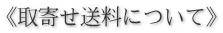 《取寄せ送料について》
